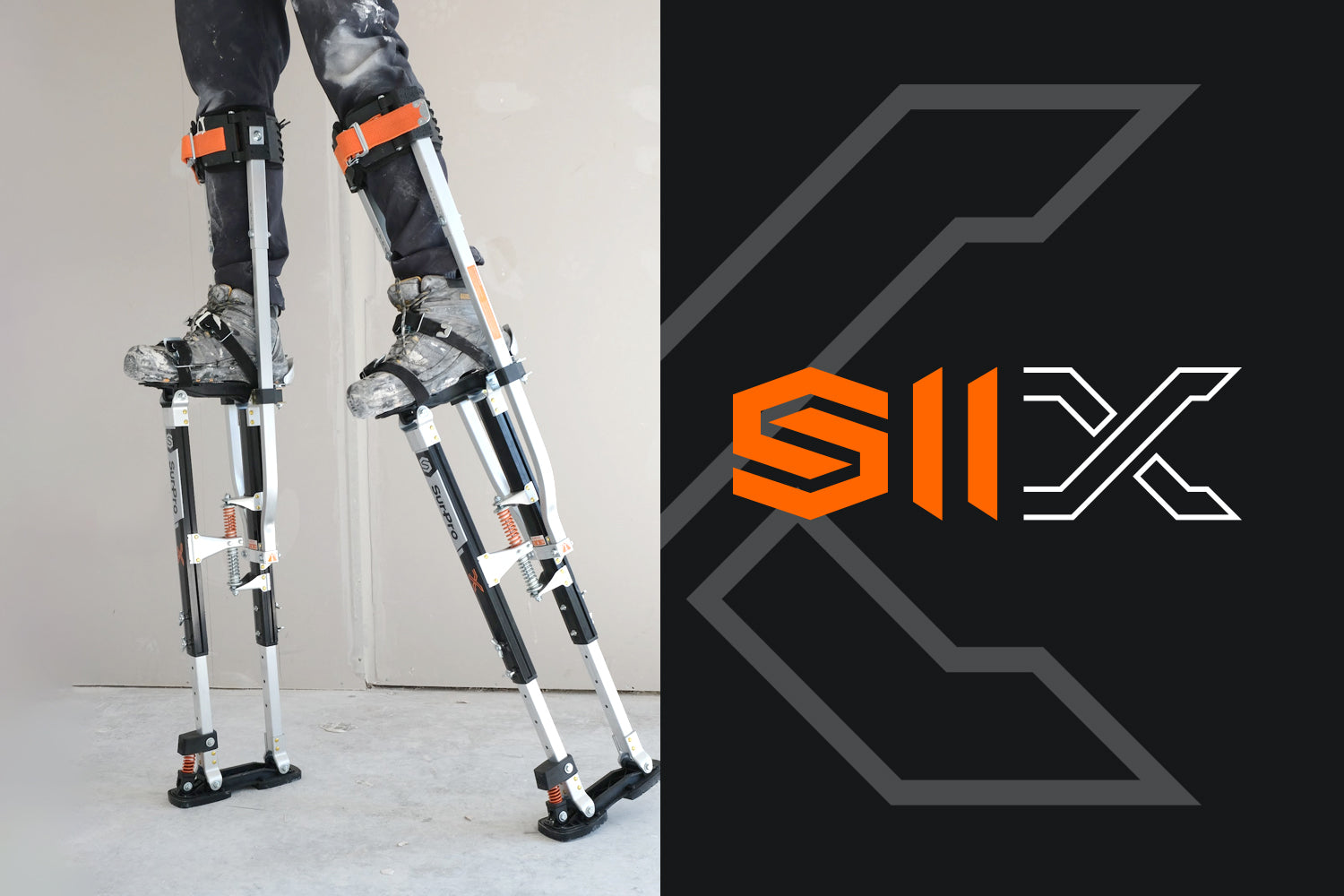 Step up to the ultimate drywall stilts, the S2X Magnesium Stilts by SurPro