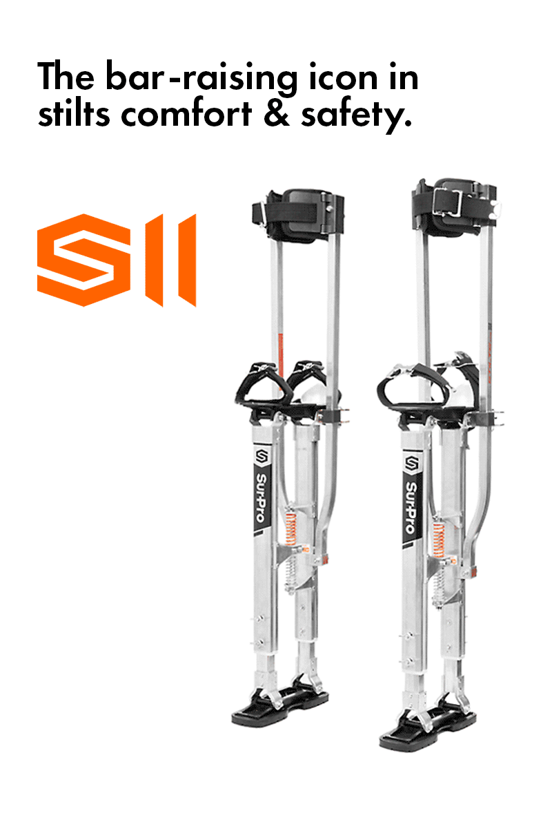 SurPro S2 Drywall Stilts - Best balance and stability