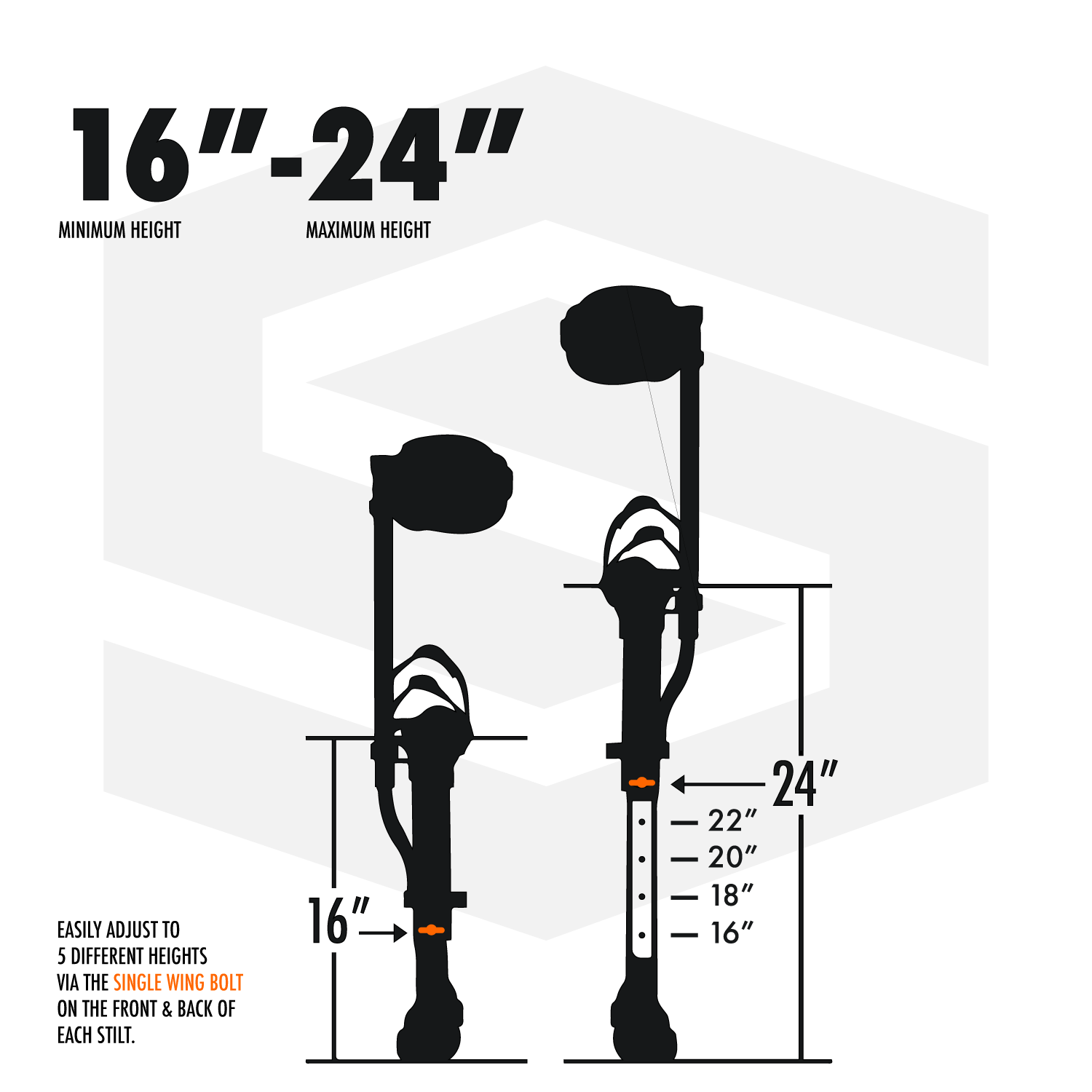 SurPro S1 Magnesium Drywall Stilts Stilts