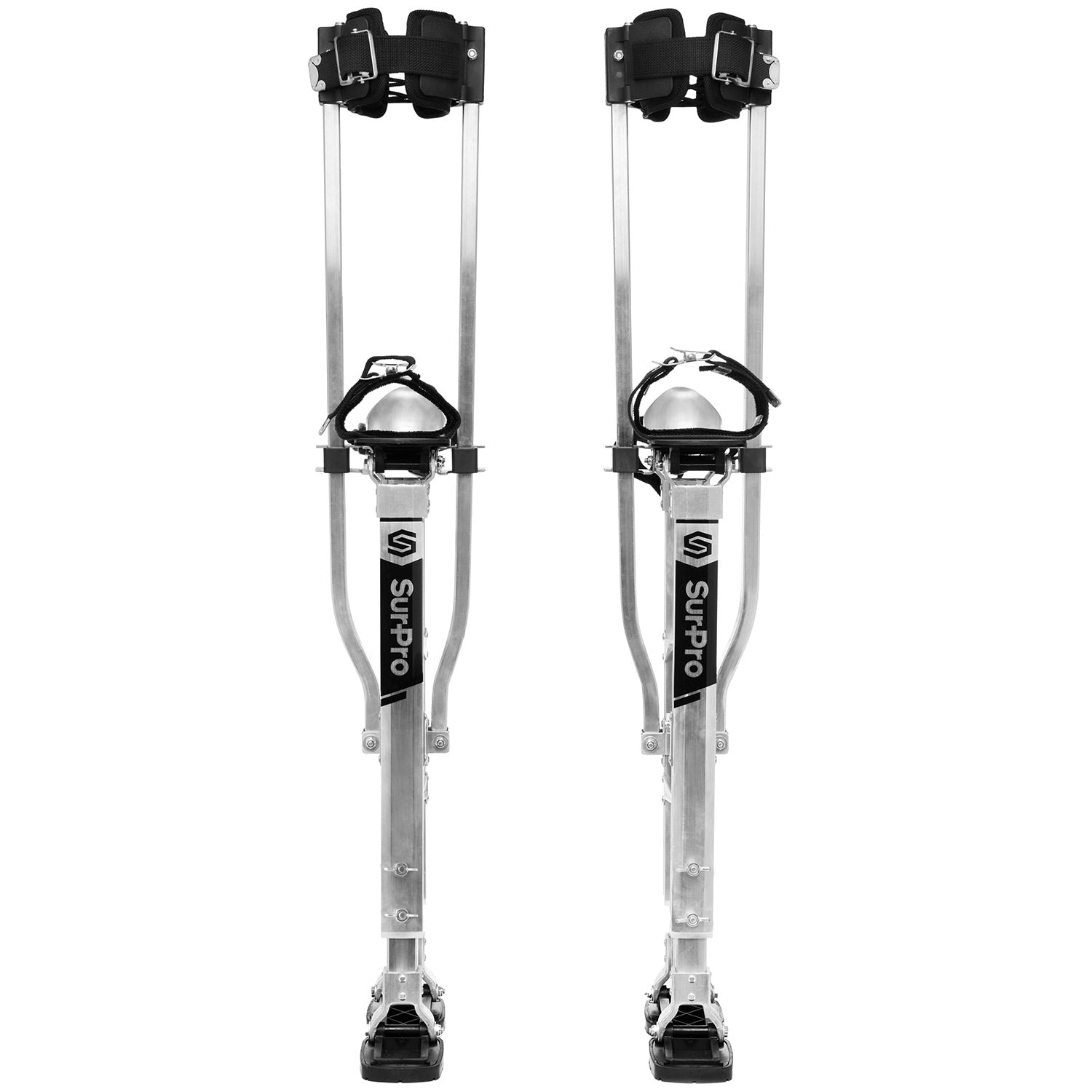 S2 Aluminum Drywall Stilts provide dual leg poles to increase balance and stability